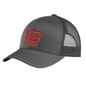 Keaton Brown Hat (Red & Gray)